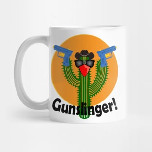 Gunslinger Cactus Design, with black lettering Mug